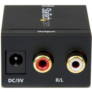 StarTech.com SPDIF Digital Coaxial or Toslink Optical to Stereo RCA Audio Converter - Black
