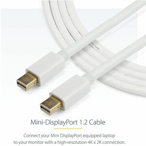 StarTech.com Cable de 2m Mini DisplayPort - Video 4K x 2K Ultra HD - Cable Mini DisplayPort 1.2 - Cable para Monitor Mini 