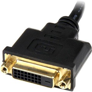 StarTech.com HDMI Male to DVI Female Adapter - 8in - 1080p DVI-D Gender Changer Cable (HDDVIMF8IN) - Connect a DVI-D devic