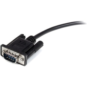 StarTech.com 0.5m Black Straight Through DB9 RS232 Serial Cable - M/F - First End: 1 x 9-pin DB-9 RS-232 Serial - Male - S