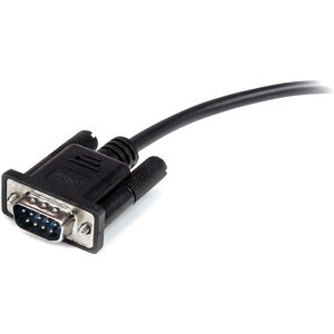 StarTech.com Câble série DB9 RS232 noir en liaison directe 50 cm - M/F - Rallonge - Blindé - Nickel Connecteur plaqué - Noir