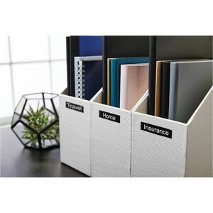 Mehrzwecketikett Dymo 45021 - 12 mm Breite - Rechteck - Thermotransfer - Glänzend - Schwarz, Weiß - Plastik