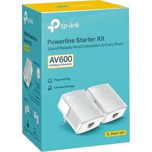 TP-Link TL-PA411KIT Powerline Netzwerkadapter - 2 - 1 x Netzwerk (RJ-45) - 500 Mbit/s Stromleitung - 300 m Reichweite unte
