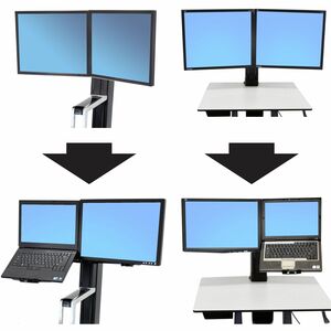 WorkFit Convert-to-LCD & Laptop Kit from Dual Displays, for WorkFit-S, WorkFit-SR, WorkFit-C or WorkFit-A (Black)