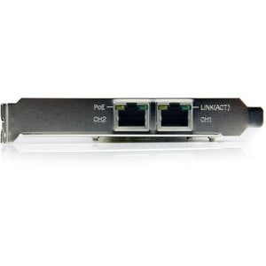 StarTech.com Dual Port PCI Express Gigabit Netzwerkkarte - PCIe PoE/PSE NIC Server Adapter - PCI Express - Realtek RTL8111