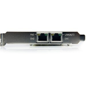 StarTech.com Carte Réseau PCI Express 2 ports Gigabit Ethernet RJ45 10/100/1000Mbps - POE/PSE - PCI Express - Realtek RTL8
