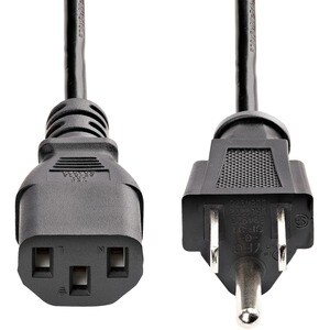 StarTech.com 3ft (1m) Heavy Duty Power Cord, NEMA 5-15P to C13, 15A 125V, 14AWG, Replacement AC Computer Power Cord, PC Po