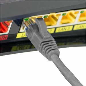 4XEM 100FT Cat5e Molded RJ45 UTP Network Patch Cable (Gray) - 100 ft Category 5e Network Cable for Network Device, Noteboo