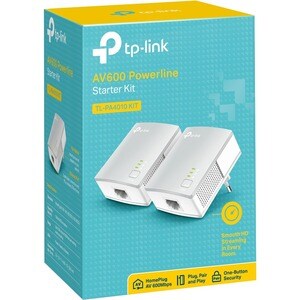 TP-Link TL-PA4010 KIT Powerline Network Adapter - 1 x Network (RJ-45) - 600 Mbit/s Powerline - 300 m Distance Supported - 