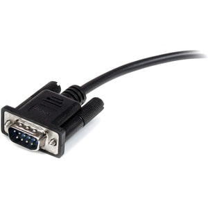 StarTech.com 0.5m Black Straight Through DB9 RS232 Serial Cable - DB9 RS232 Serial Extension Cable - Male to Female Cable 