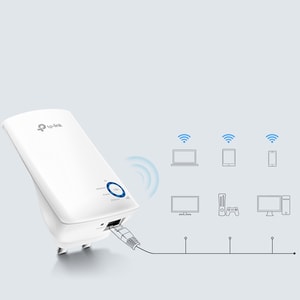 Extension pour points d'accès sans fil TP-Link TL-WA850RE - IEEE 802.11n - 300 Mbit/s - 1 x Réseau (RJ-45) - Ethernet, Fas
