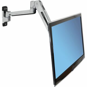 Ergotron Mounting Arm for Display Screen, Digital Signage Display, LCD Display, TV - Polished Aluminum - Height Adjustable