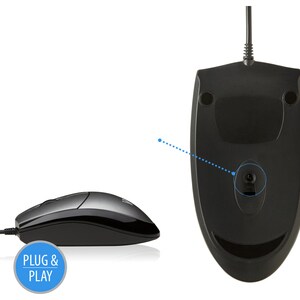 V7 Full size USB Optical Mouse - V7 Full Size USB Wired Optical Mouse - Silver/Gray - Cable Length 5ft (1.6m) Red LED/Opti