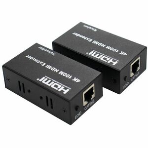 4XEM 100M/328FT HDMI Extender Over Single CAT-5E or CAT-6 RJ45 - 1 Input Device - 1 Output Device - 328.08 ft Range - 2 x 
