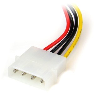 StarTech.com Adaptador Cable 15cm Alimentación SATA Ángulo a la Izquierda 15 Pines a 4 Pines LP4 - Para Disco SATA - LP4 /