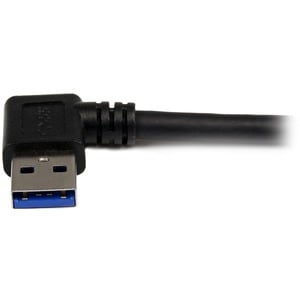 StarTech.com 1m USB 3.0 SuperSpeed Kabel A auf B rechts gewinkelt - Schwarz - Cable for Notebook, Netzwerkgerät, Drucker, 