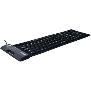 Adesso Antimicrobial Waterproof Flex Keyboard (Compact Size) - Cable Connectivity - USB Interface - 108 Key Home Page, Ema