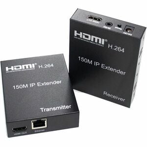 4XEM 150M/500FT HDMI Extender Over Double CAT-5E/CAT-6 RJ45 - 1 Input Device - 1 Output Device - 492.13 ft Range - 2 x Net