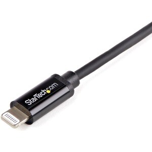 StarTech.com 2m (6ft) Long Black AppleÂ® 8-pin Lightning Connector to USB Cable for iPhone / iPod / iPad - Cable for iPod,