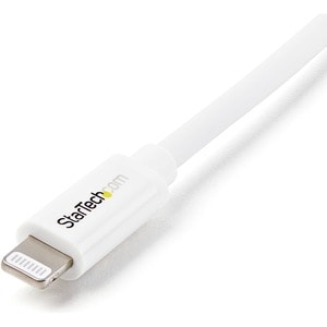StarTech.com 2m (6ft) Long White Apple® 8-pin Lightning Connector to USB Cable for iPhone / iPod / iPad - First End: 1 x 4