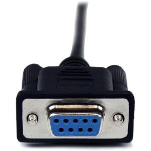 StarTech.com Câble Null Modem Croisé Série RS232 DB9 2 m - Noir - Cable for Modem, PC - Blindé - 28 AWG - Noir