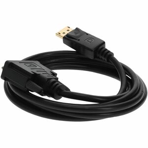 6ft DisplayPort 1.2 Male to DVI-D Dual Link (24+1 pin) Male Black Cable For Resolution Up to 2560x1600 (WQXGA) - 100% comp