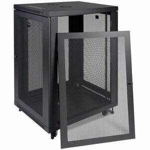 Eaton Tripp Lite Series SmartRack 18U Mid-Depth Half-Height Rack Enclosure Cabinet - 18U Rack Height x 19" Rack Width - Bl