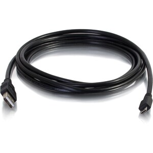 C2G 1ft USB Cable - USB Cable - USB A to USB Micro B - M/M - HDMI/USB for Audio/Video Device, HDTV, Projector - 6" - 1 x T