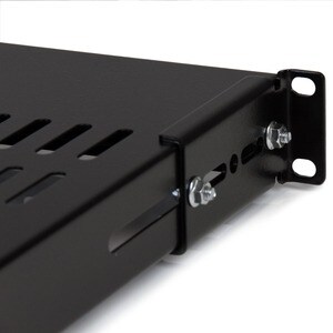 StarTech.com 1U Adjustable Mounting Depth Vented Rack Mount Shelf - 175lbs / 80kg - Cold-rolled Steel (CRS) - 80 kg Static