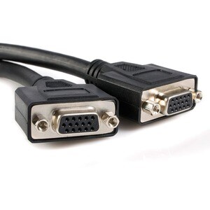 StarTech.com LFH 59 Male to Dual Female VGA DMS 59 Cable - Cable for Monitor, Graphics Card - First End: 2 x 15-pin HD-15 