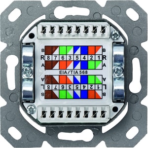 DIGITUS Professional Netzwerkdose - Druckguss - Weiß - 2 x RJ-45 Anschluss/Anschlüsse