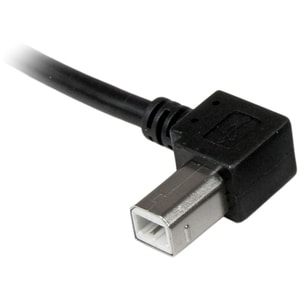 StarTech.com 1m USB 2.0 A to Left Angle B Cable Cord - 1 m USB Printer Cable - Left Angle USB B Cable - 1x USB A (M), 1x U