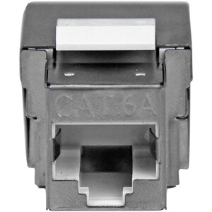 StarTech.com Shielded Cat 6a Keystone Jack - RJ45 Ethernet Cat6a Wall Jack White - 110 Type - 1 x RJ-45 Network Female - W