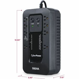 UPS Standby CyberPower EC550G - 550VA/330W - Compacto - 8Hora(s) Recharge - 2Minuto(s) Stand-by - 120 V AC Entrada - 120 V