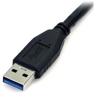 StarTech.com 0.5m (1.5ft) Black SuperSpeed USB 3.0 (5Gbps) Cable A to Micro B - M/M - Connect a USB 3.0 Micro USB external