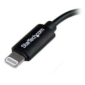 StarTech.com Black Micro USB to Apple 8-pin Lightning Connector Adapter for iPhone / iPod / iPad - Cable for iPad, iPhone,