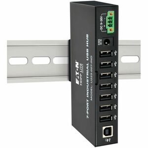 Eaton Tripp Lite Series 7-Port Industrial-Grade USB 2.0 Hub - 15 kV ESD Immunity, Metal Housing, Mountable - w 15KV ESD Im