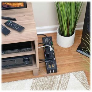 Eaton Tripp Lite Series Isobar 10-Outlet Home/Business Theater Surge Protector, 8 ft. Cord with Right-Angle Plug, 3840 Jou