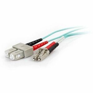 C2G 3m LC-SC 50/125 Duplex Multimode OM4 Fiber Cable - Aqua - 10ft - 3m LC-SC 50/125 Duplex Multimode OM4 Fiber Cable - Aq