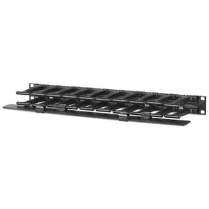 APC by Schneider Electric Cable Organizer - Black - 1 Each Pack - Cable Manager - 1U Rack Height x 19" Panel Width