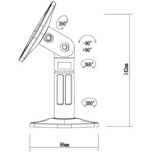 Neomounts Neomounts Pro SPEAKER-W100 Montagem no teto para Coluna - Branco - Altura ajustável - 5 kg Capacidade de carga