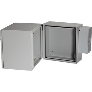 Black Box Rack Cabinet - 12U Rack Height - Wall Mountable - Beige - Glass, Steel - 100 lb Maximum Weight Capacity
