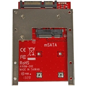 StarTech.com mSATA SSD to 2.5in SATA Adapter Converter - 1 x SSD Supported - 1 x Total Bay