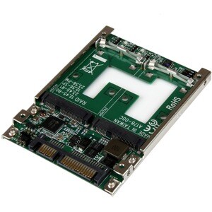 StarTech.com Convertitore adattatore doppia SSD mSATA a RAID SATA 2,5" - SATA/600 - Serial ATA/600 Controllore - Supporto 