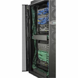 APC by Schneider Electric AR7717A Cable Organizer - Black - 4 Each Pack - TAA Compliant - Cable Pass-through - 42U Rack He