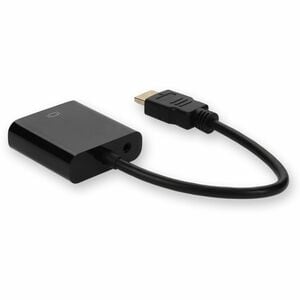 AddOn HDMI 1.3 Male to VGA Female Black Adapter Which Includes 3.5mm Audio and Micro USB Ports For Resolution Up to 1920x1