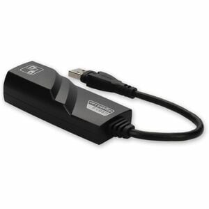 AddOn USB A 3.0 Male to RJ-45 Female Gray & Black Adapter - 100% compatible and guaranteed to work