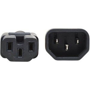 Eaton Tripp Lite Series Power Cord C14 to C15 - Heavy-Duty, 15A, 250V, 14 AWG, 2 ft. (0.61 m), Black - 15A, 14AWG (IEC-320