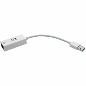 Eaton Tripp Lite Series USB 3.0 to Gigabit Ethernet NIC Network Adapter - 10/100/1000 Mbps, White - USB 3.0 - 1 x Network 