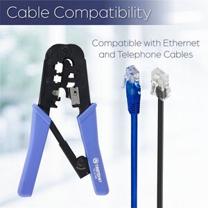 RJ-11/RJ-45 Crimp/Cut/Strip Tool